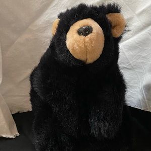 2002 Fancy Zoo Black Bear Realistic Lifelike Puppet 1 Owner Clean Vintage Plush.